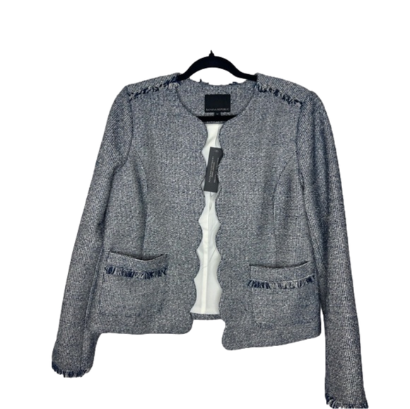 Banana Republic Jackets & Blazers - NWT Banana Republic Women's Tweed Frayed Long Cuff Sleeves Blazer Size 12